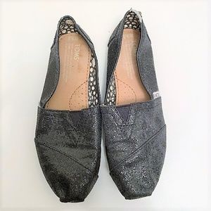 ⚡️3/$22 Toms Classic Slip On Shoe Black Glitter